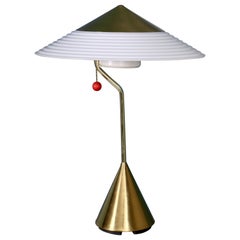 Retro Mid-Century Danish Table Lamp in Brass, 1960s