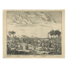 Antique Print of the Welcoming of the Dutch Ambassador near Peking, China