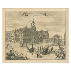 Antique Print of the Old Parish Women and Children's Home, The Hague