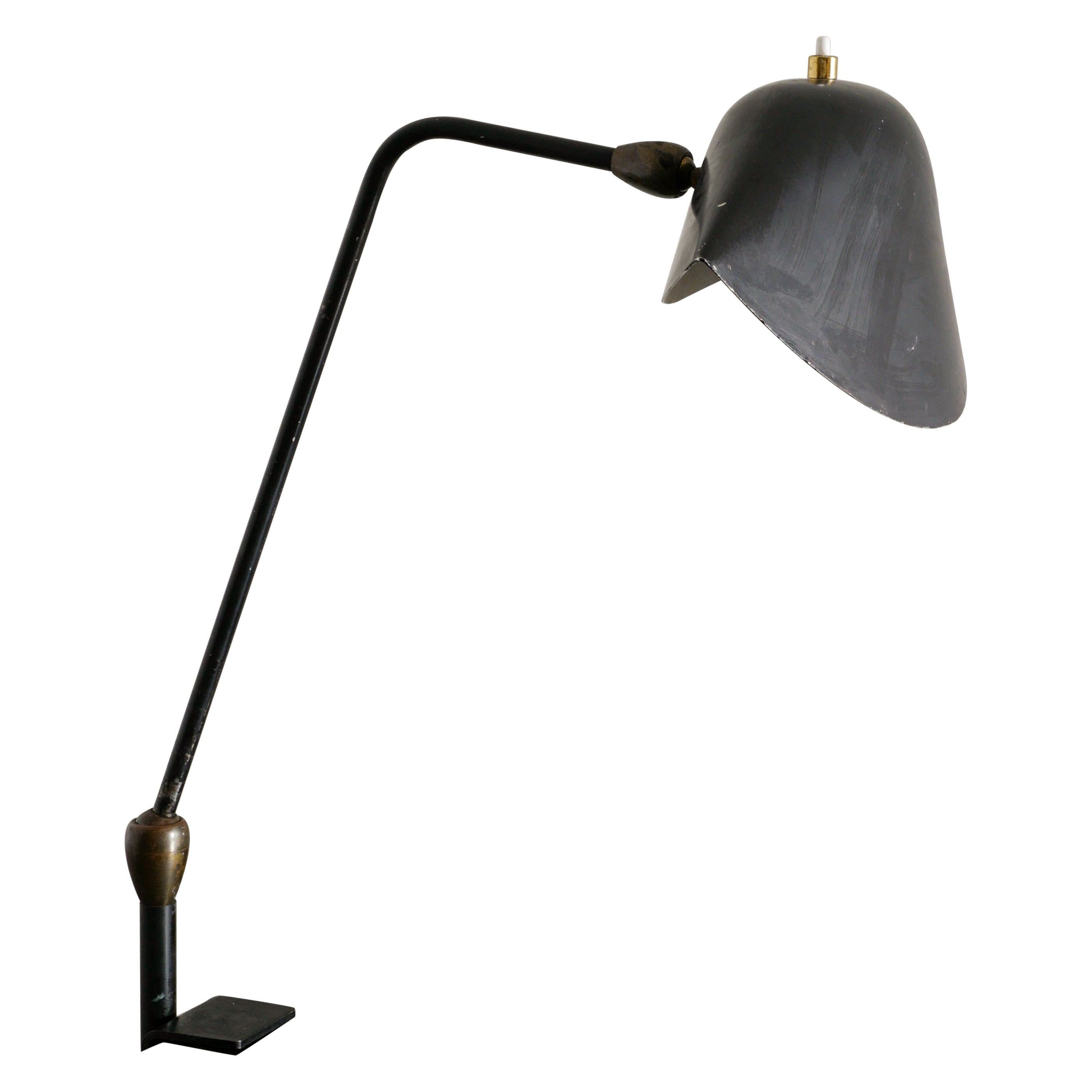 Serge Mouille "Agrafée" Mid-Century Desk Table Lamp Produced in France, 1950s