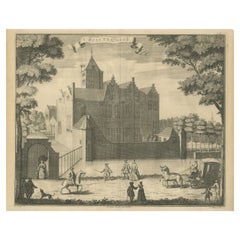 Antique Print of Huis Ter Noot, The Hague in The Netherlands