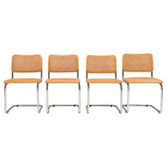Marcel Breuer by Knoll Cane Cesca Chairs, Set of 4