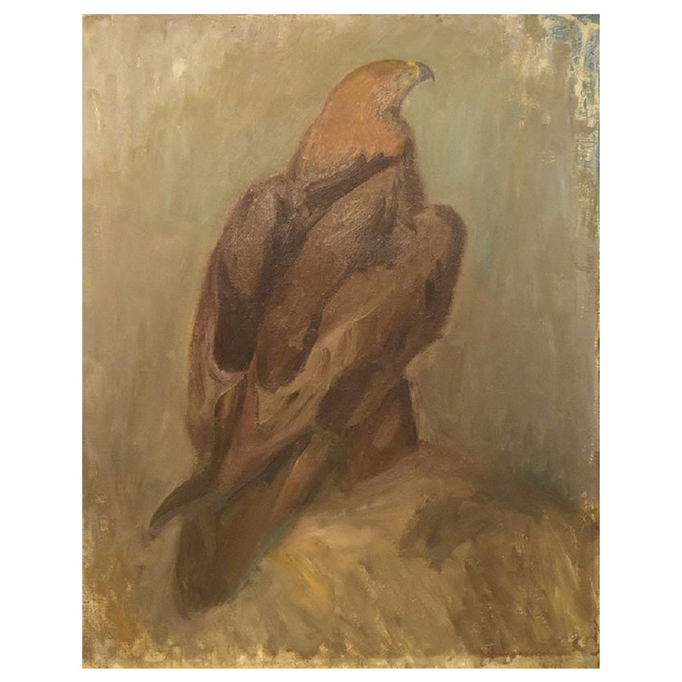 Allan Andersson '1904-1979', huile sur toile, aigle doré, milieu du 20e siècle en vente