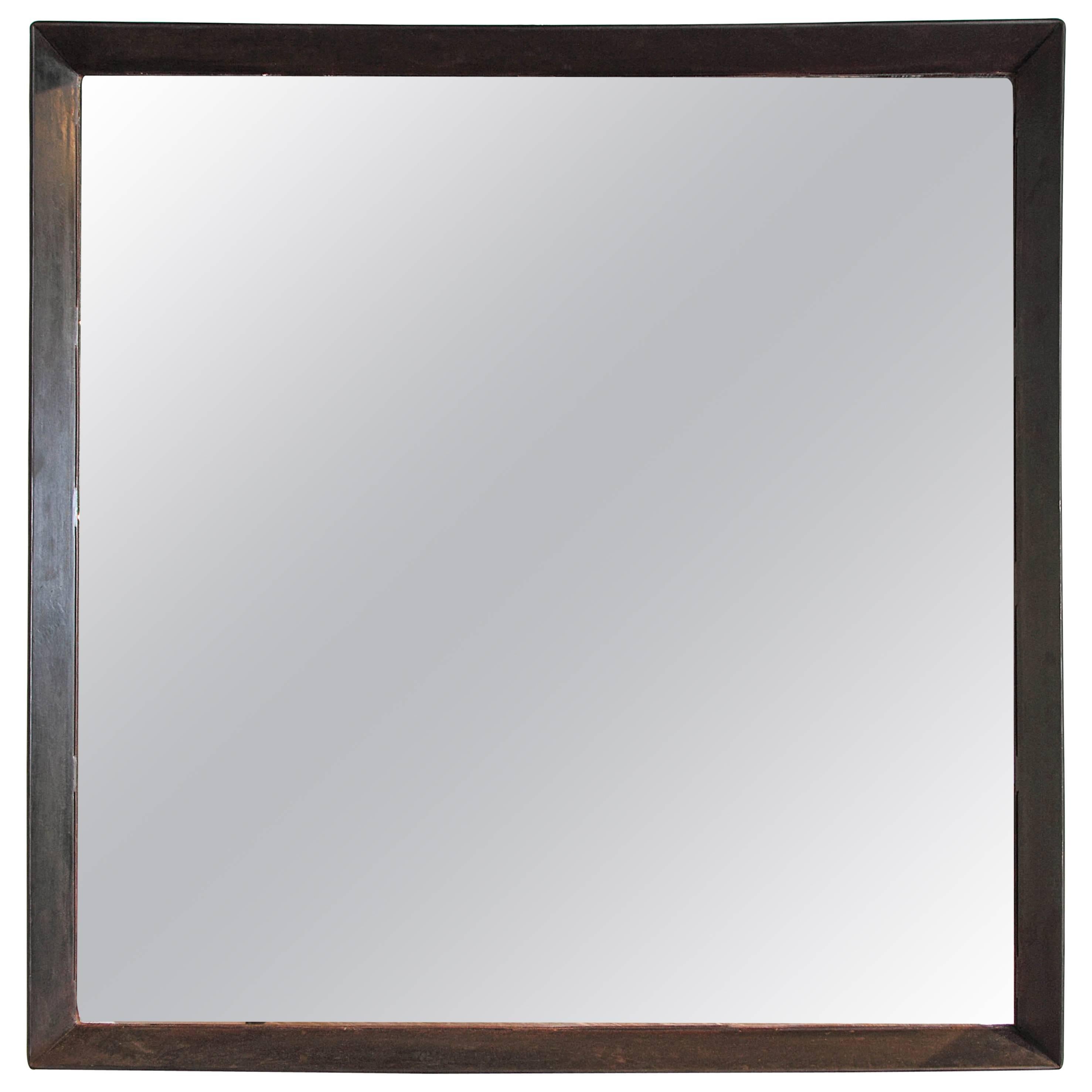 Custom Patinated Steel Wall Mirror