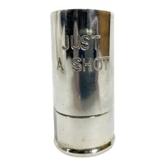 Vintage PHV & Co Silver Plate Shotgun Shell 1.5oz Jigger "Just a Shot"