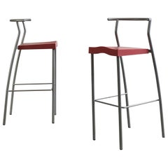 Postmodern Hi-Glob Bar Stools by Philippe Starck for Kartell, 1990s, Set of 2