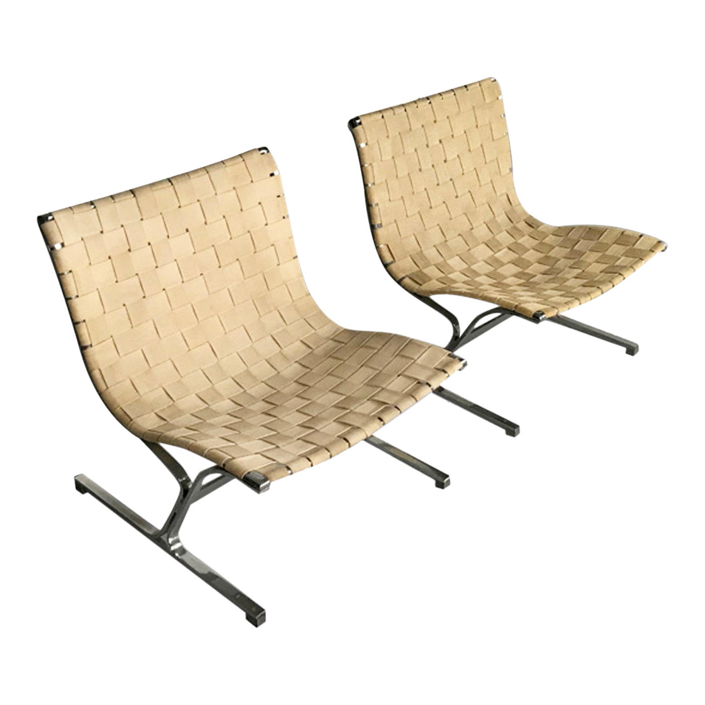 PLR1 Luar lounge chair by Ross Littell for ICF De Padova Italy 1960s, set of 2