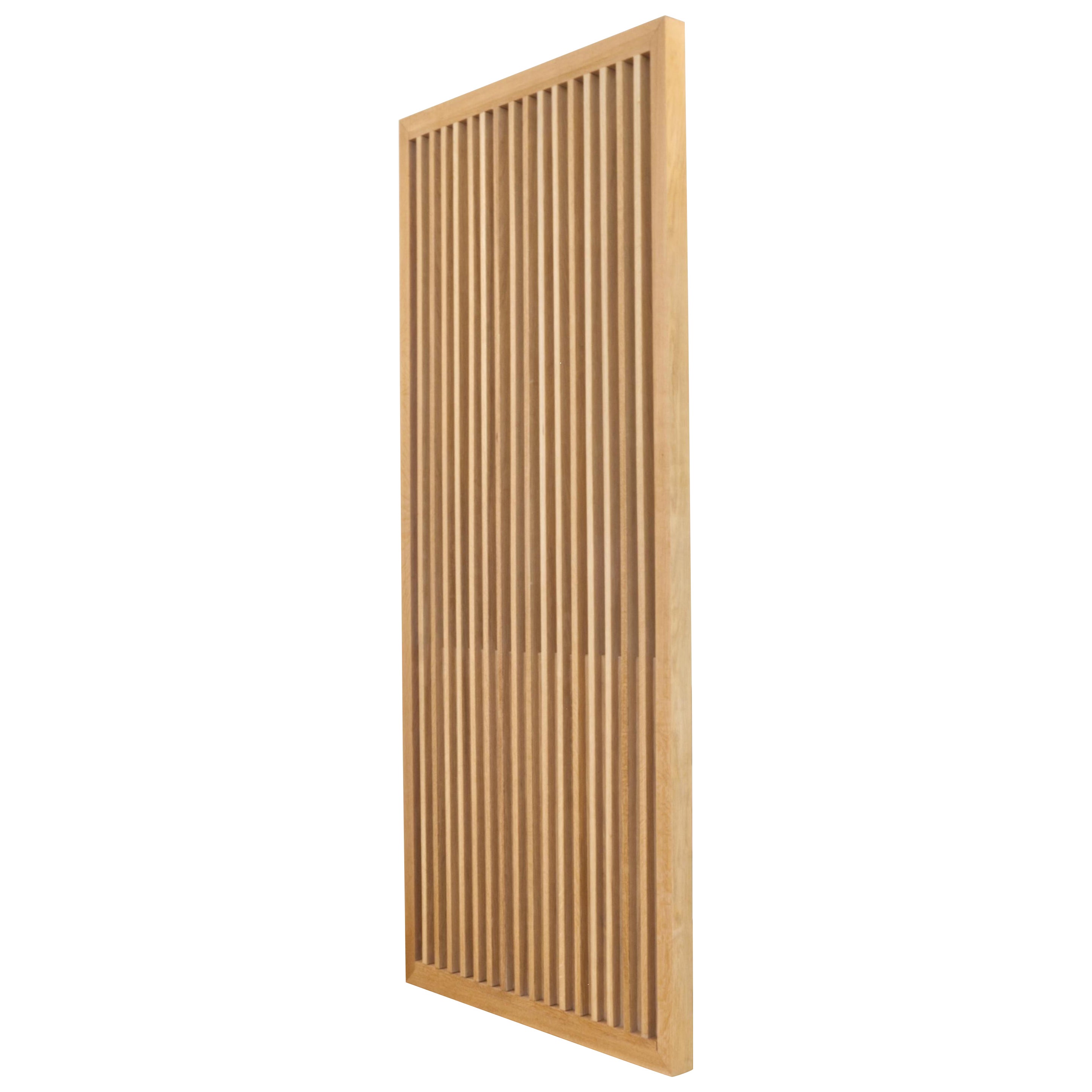 White Oak Solid Wood Screen Door Pivot Hinge Minimalism For Sale