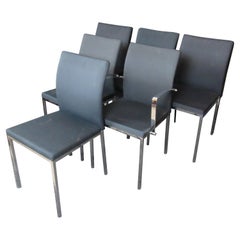 Set of Six Italian Upholstered Dining Chairs