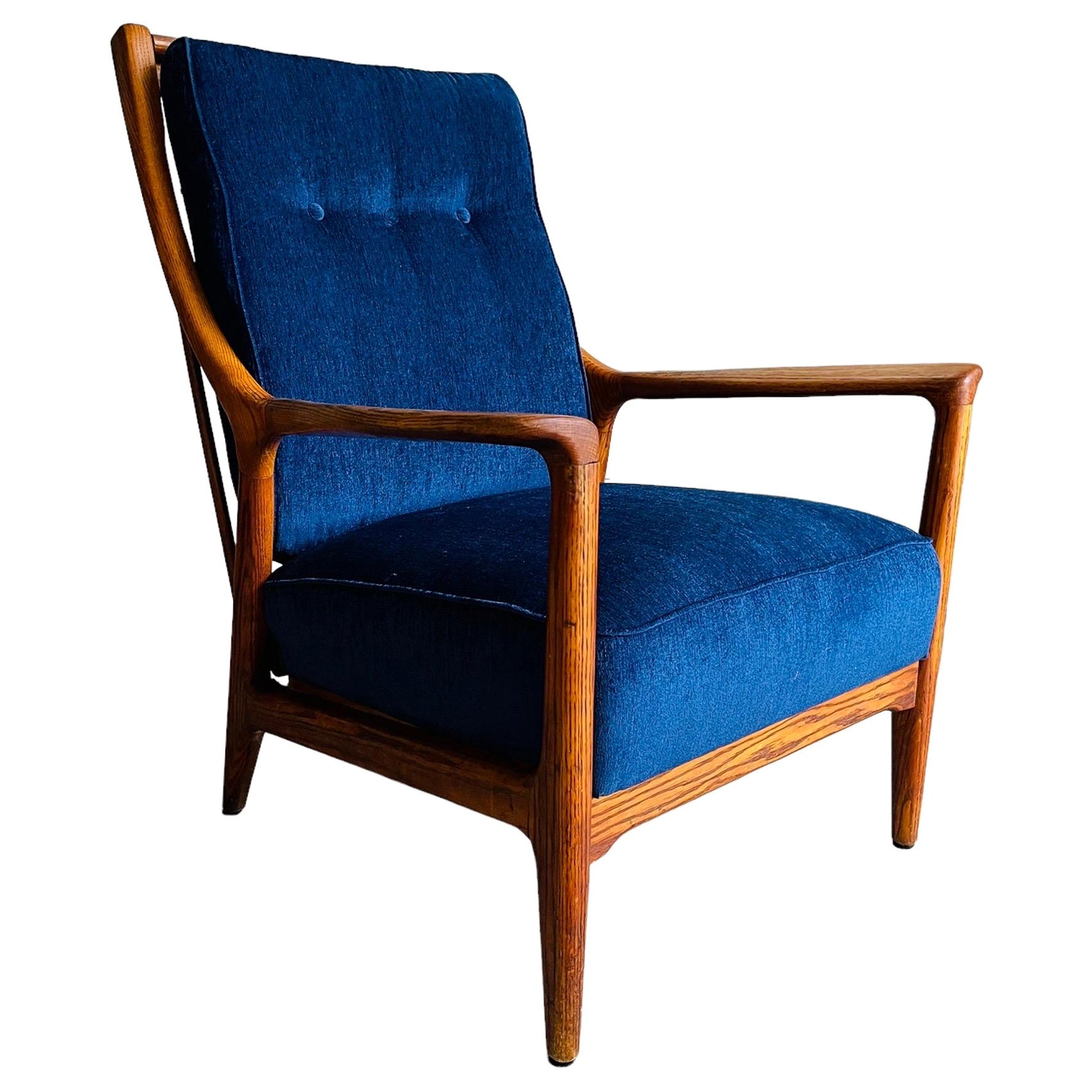 Mid-Century Modern Oak Lounge Chair by Jack Van Der Molen