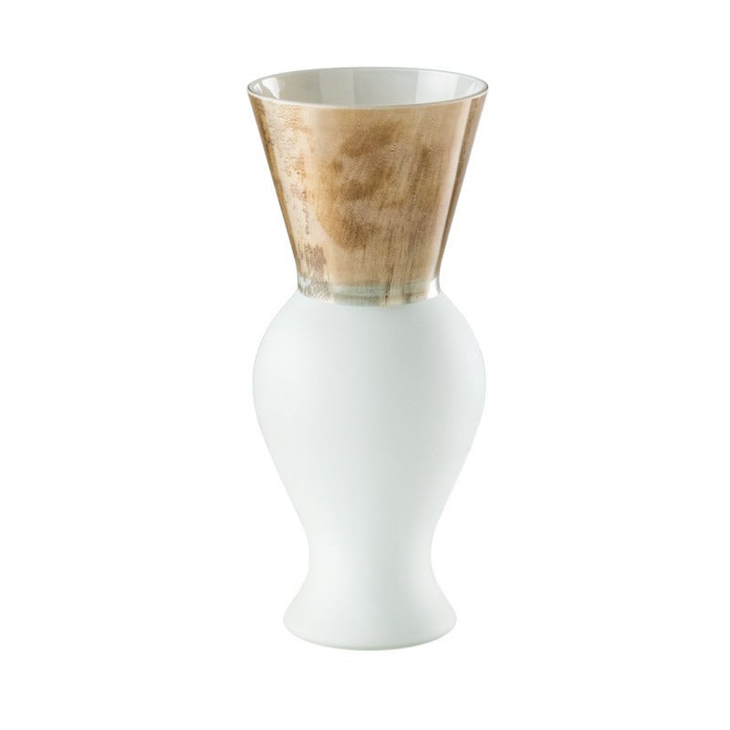 Petit vase en verre Principe du 21e sicle en blanc laiteux de Rodolfo Dordoni