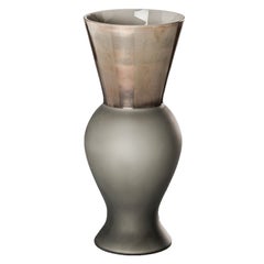 21st Century Principe Small Glass Vase in Grey by Rodolfo Dordoni
