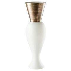 21st Century Regina Large Glass Vase in Milk-White by Rodolfo Dordoni
