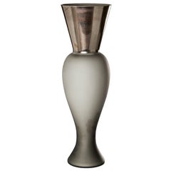 21st Century Regina Large Glass Vase in Grey by Rodolfo Dordoni