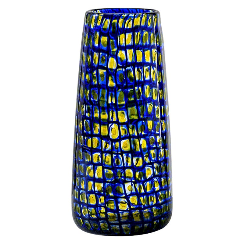 Vaso in vetro Murrine Romane del XXI secolo in multicolore di Carlo Scarpa