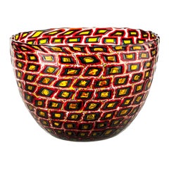 21st Century Murrine Romane Glass Bowl in Multicolour by Carlo Scarpa