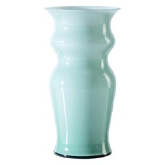 21st Century Odalische Small Glass Vase in Green Rio by Leonardo Ranucci