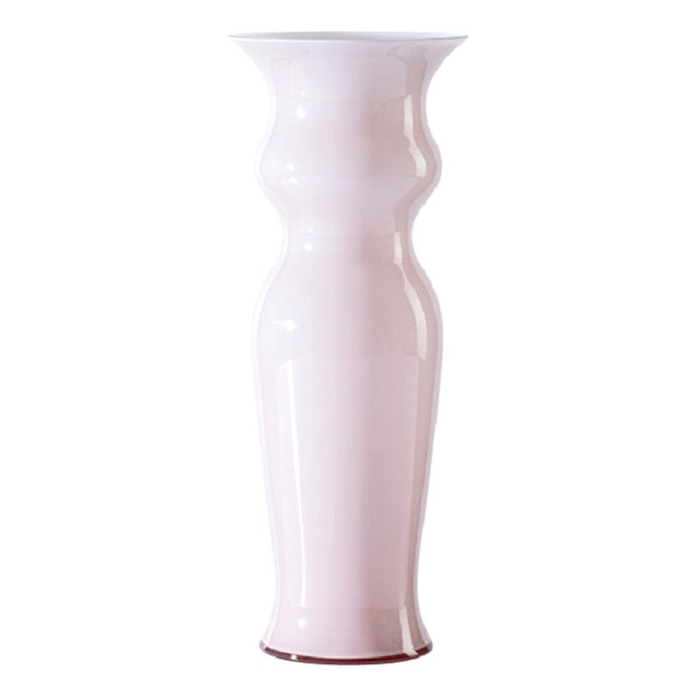 21st Century Odalische Large Glass Vase in Rosa Cipria Rio by Leonardo Ranucci For Sale