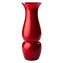 21st Century Lady Large Glass Vase in Red by Leonardo Ranucci