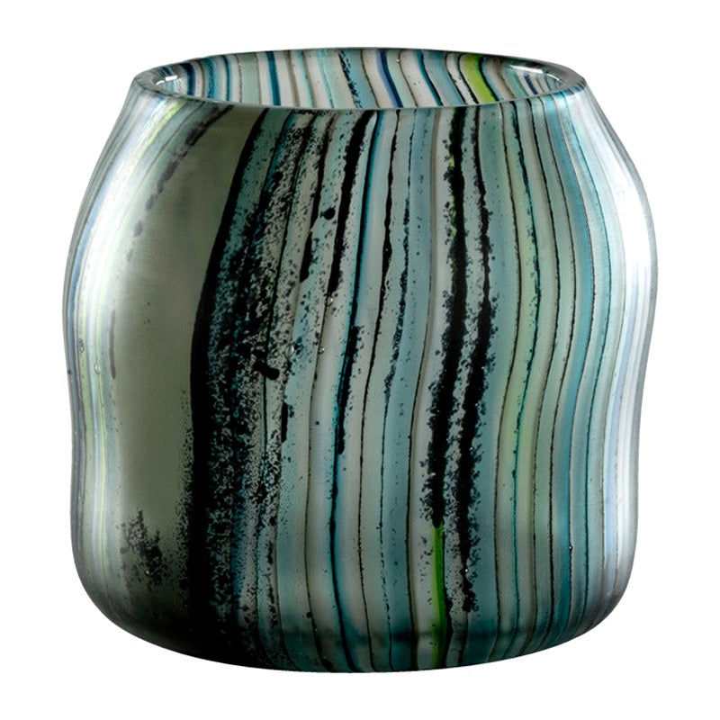Petit vase en verre Riflessi du 21e siècle en multicolore de Michela Cattai