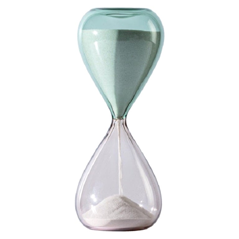 Reloj de Arena Clessidra Siglo XXI en Rosa Cipria/Verde Rio de Fulvio Bianconi E P