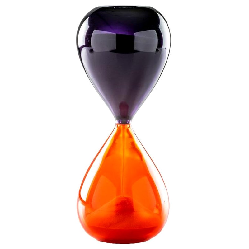 21st Century Clessidra Hourglass in Indigo/Orange by Fulvio Bianconi E Paolo For Sale