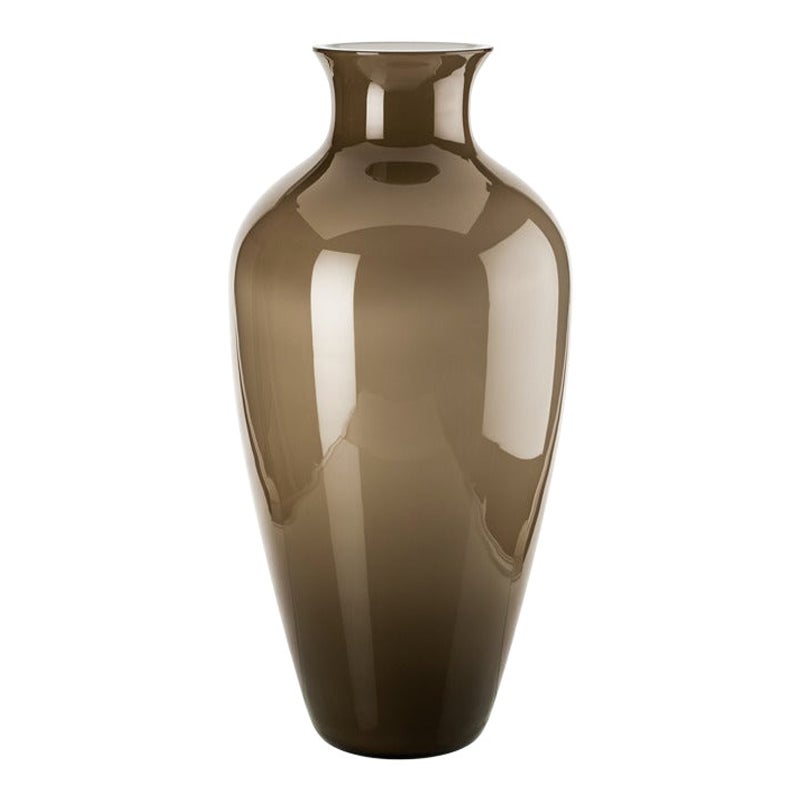 Vaso in vetro Labuan del XXI secolo in grigio di Venini Riedizione