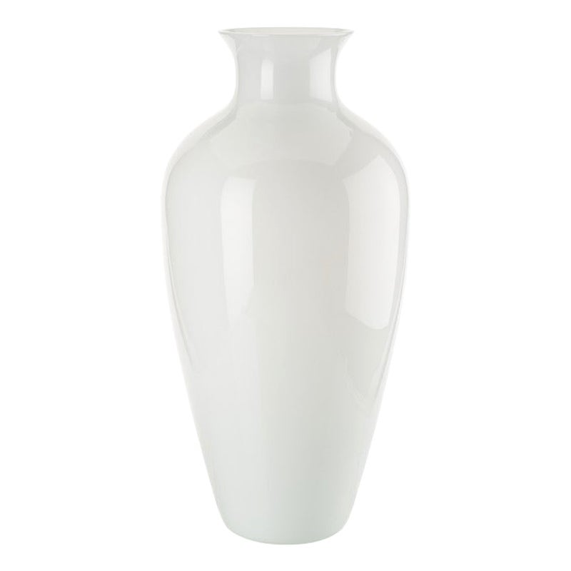 Vase en verre de Labuan du 21e sicle en blanc laiteux de Venini Riedizione