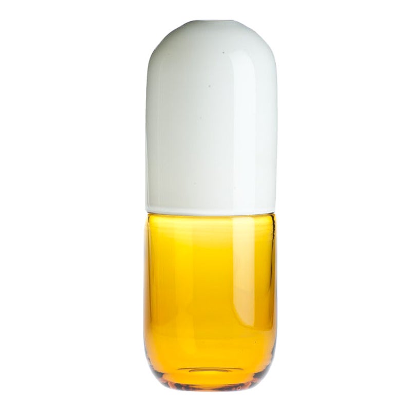 21st Century Happy Pills Ossitocina in Amber Yellow/Milk-White by Fabio Novembre For Sale