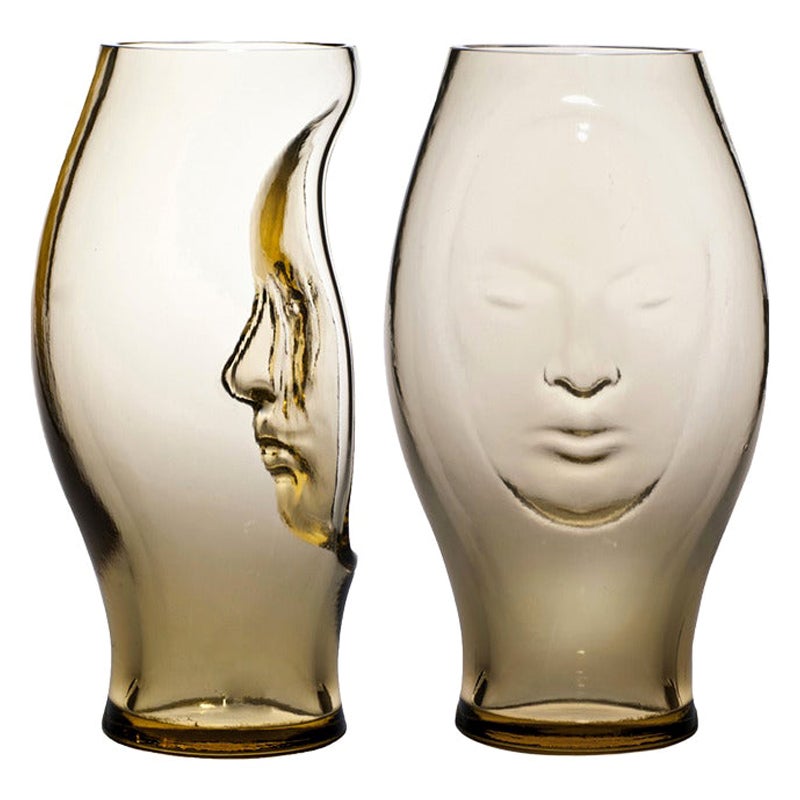 21st Century Murana Glass Vase in Straw-Yellow by Fabio Novembre
