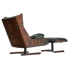 Vintage Novo Rumo Lounge Chair and Ottoman Brazil, 1960