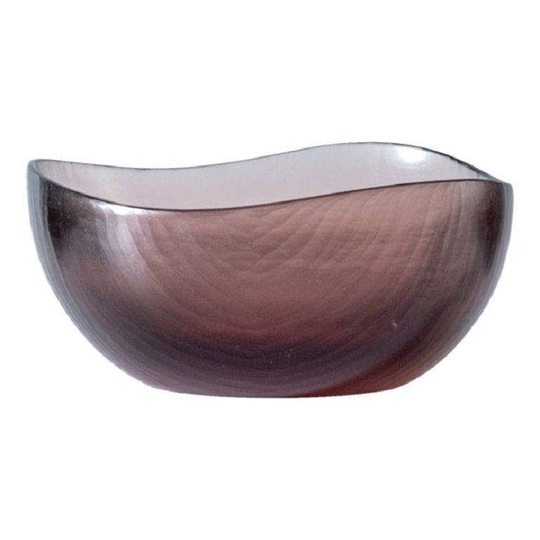 21st Century Battuti/Canoe Small Bowl in Rosa Cipria by Tobia Scarpa For Sale
