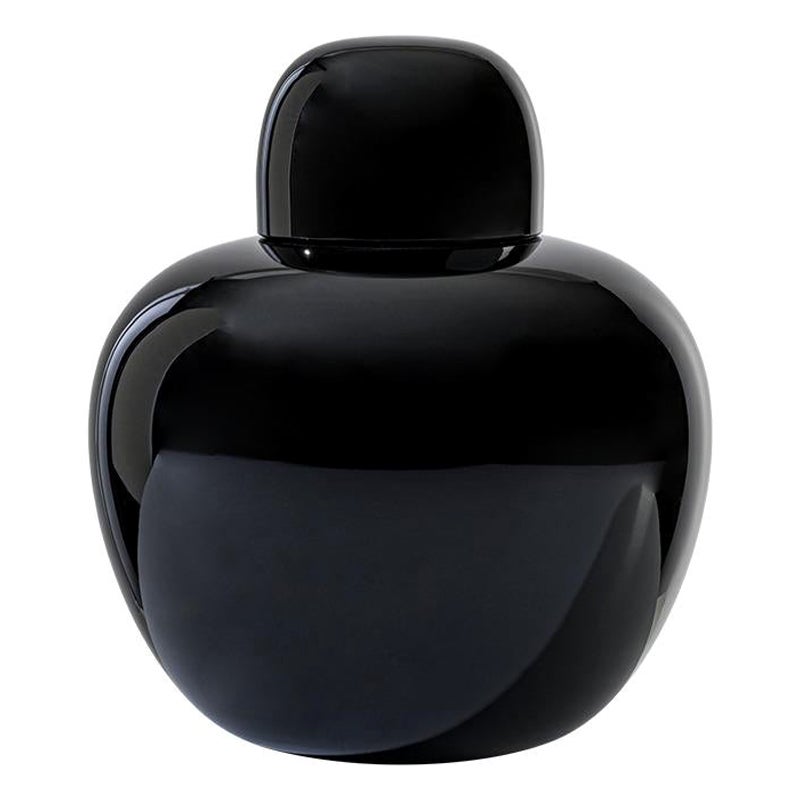 21st Century Opachi Small Vase with Lid in Black by Tobia Scarpa For Sale