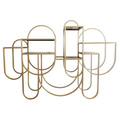 Table console contemporaine - Finition métal doré - Style Bauhaus - LARA Bohinc