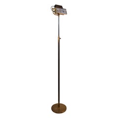 Vintage 1970s Gilded Metal Floor Lamp 