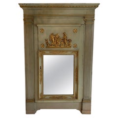 Miroir Trumeau français du début du XIXe siècle d'époque Louis XVI