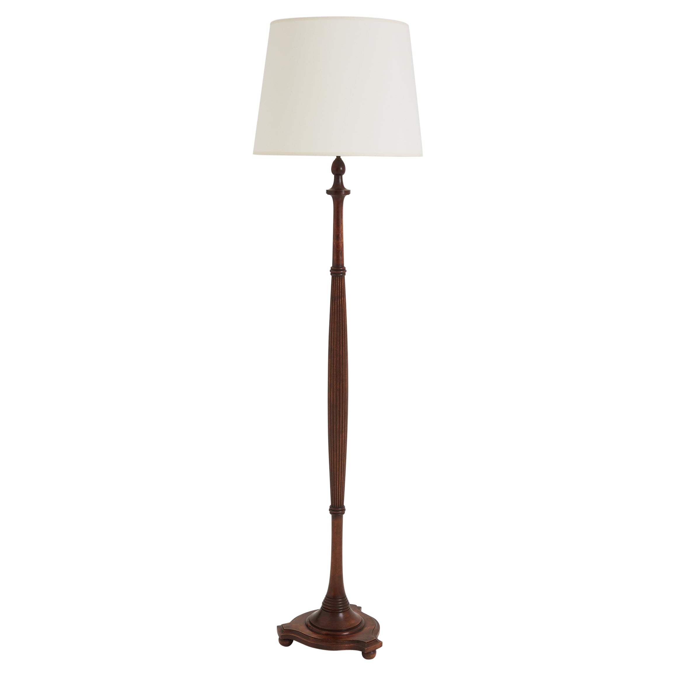 Art Deco Oak Floor Lamp