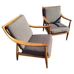 Pair of Mid-Century Modern Lounge Chairs by Peter Hvidt & Olga Molgaard Neilson 