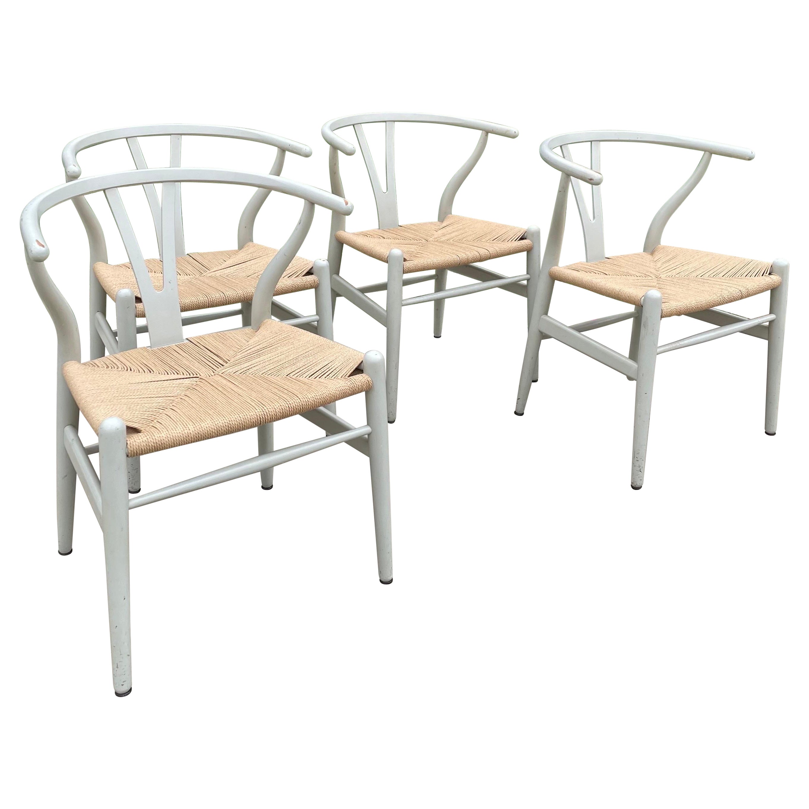 Set of 4 Hans Wegner Wishbone Chairs