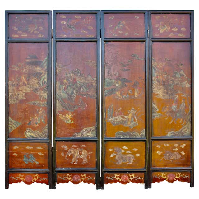 Pair of 18th Century Chinese Window Panels at 1stDibs