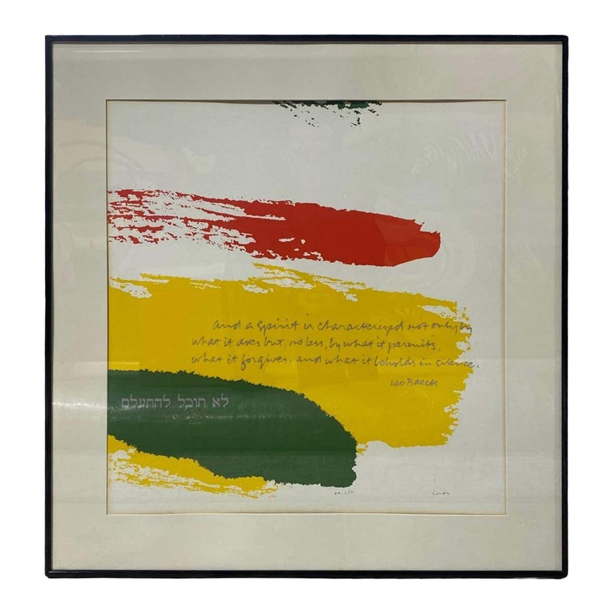 Kent Gas Sister Mary Corita Kent Signed Limited Edition Large Abstract Serigraph ...