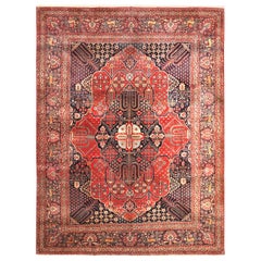 Nazmiyal Collection Antique Mohtasham Kashan Rug. 7 ft 7 in x 10 ft