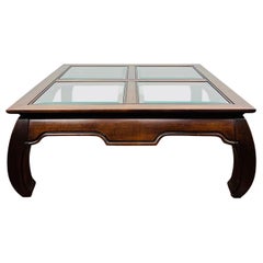 Glass Top Ming Style Coffee Table