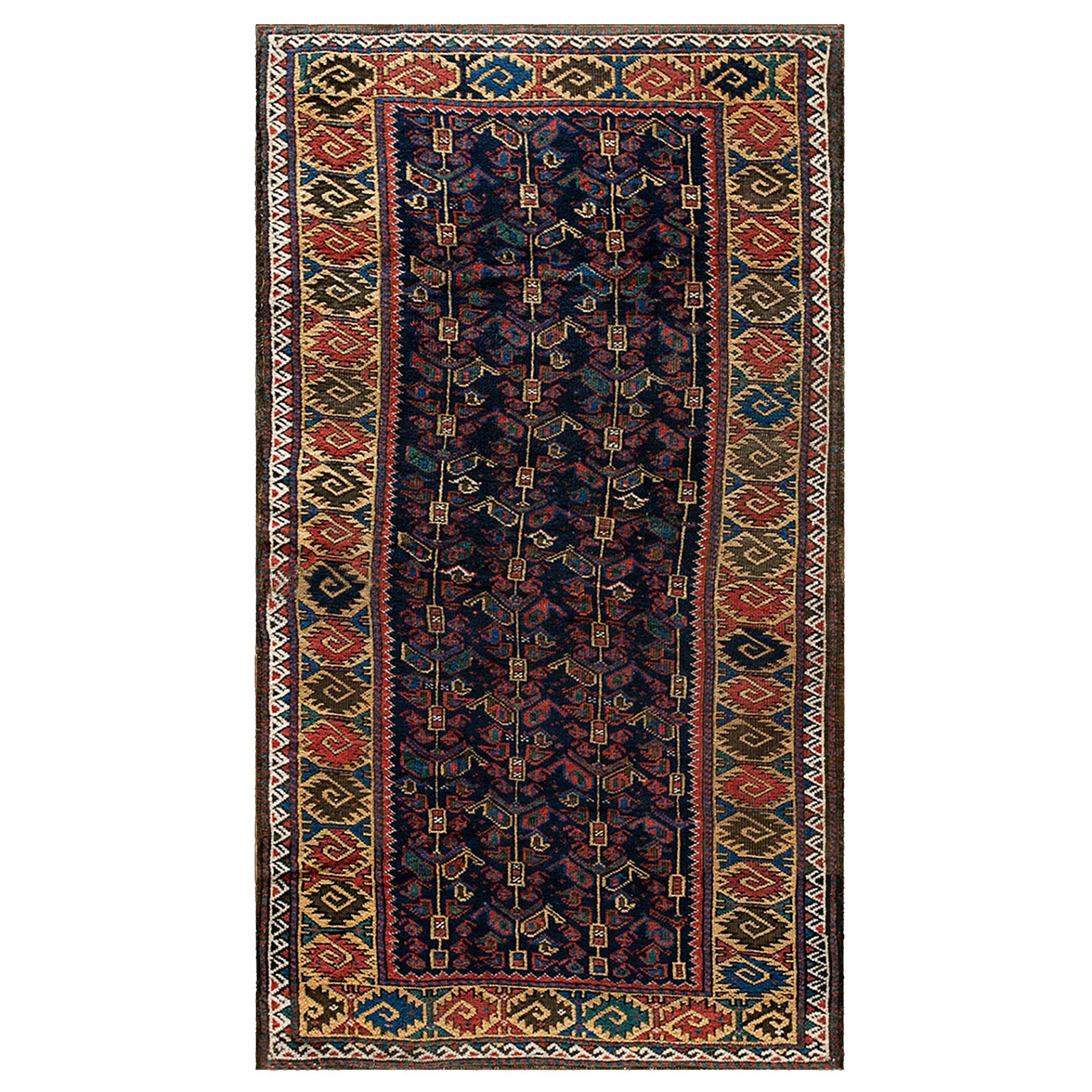 Late 119th Century Persian ( Arab ) Baluch Carpet ( 2'10" x 5'2" - 86 x 157 ) For Sale