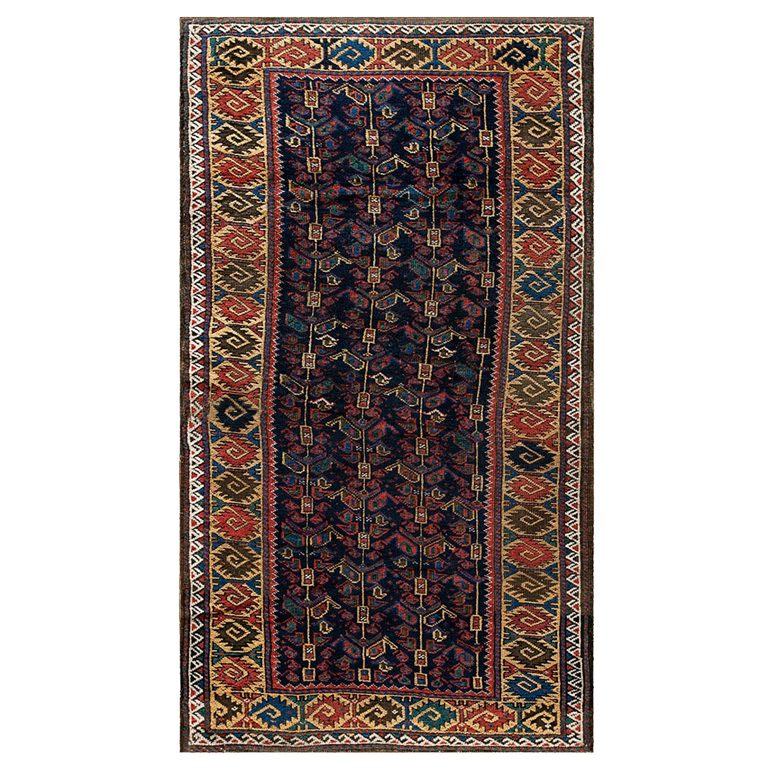 Tappeto Baluch persiano ( arabo ) della fine del 119° secolo ( 2'10" x 5'2" - 86 x 157 )