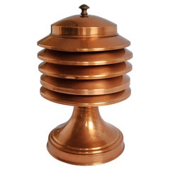 1940s Coulter Louvered Copper Table Lamp, Canada