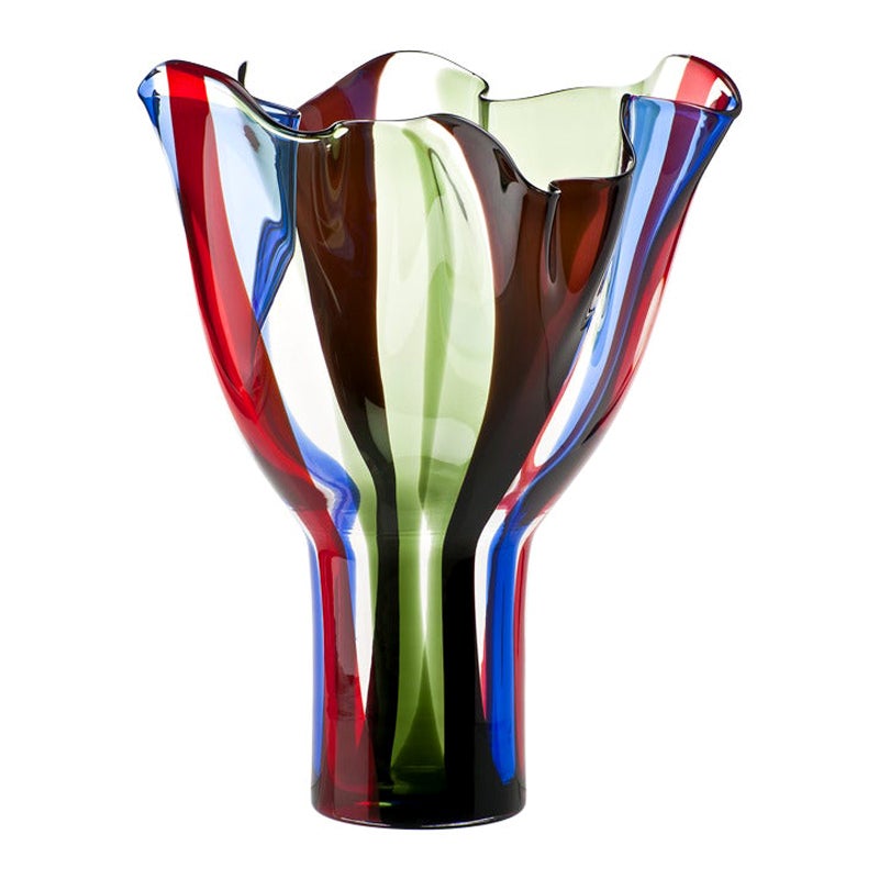 21st Century Kukinto Small Glass Vase in Multicolor by Timo Sarpaneva For Sale