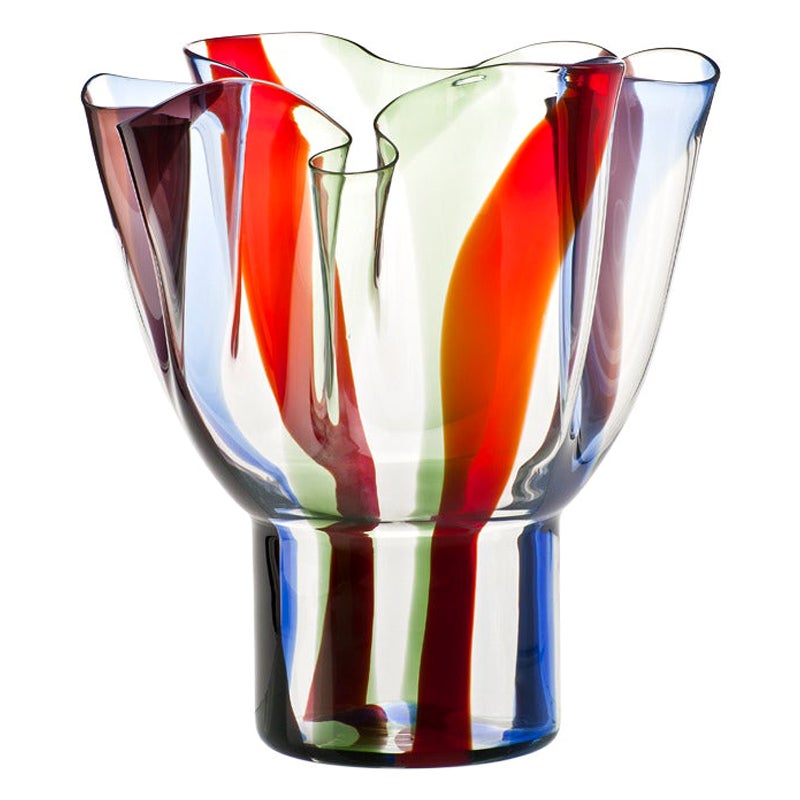 21st Century Kukinto Large Glass Vase in Multicolor by Timo Sarpaneva