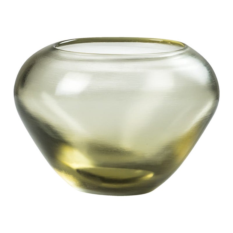 Vaso in vetro Incisi del XXI secolo in ottone di Paolo Venini