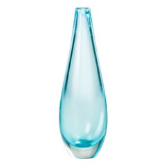 21st Century Incisi Glass Vase in Water Color by Paolo Venini